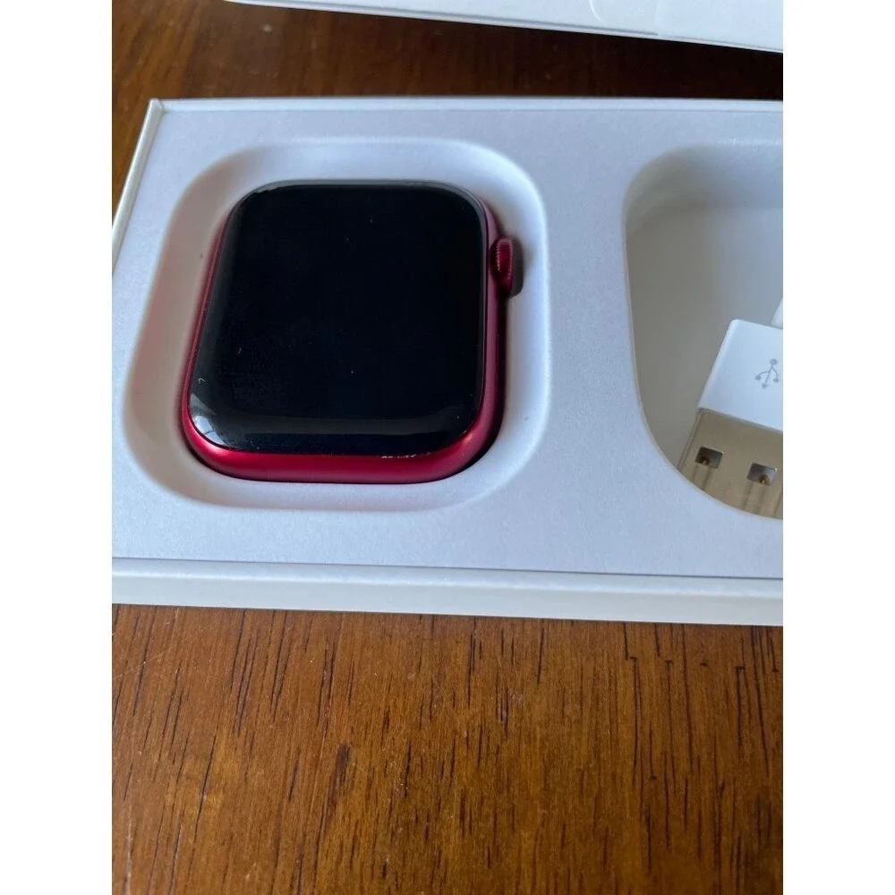 Working Apple Watch Series 7 Project Red Midnight W Charger new Band